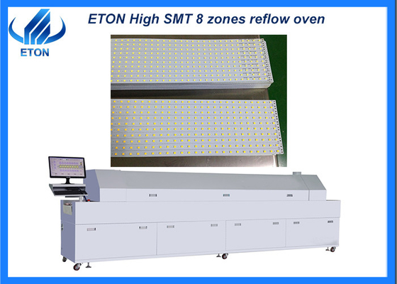 8 vùng 1200kg SMT Reflow Oven PID Control SSR Drive Thiết bị dây chuyền sản xuất SMT