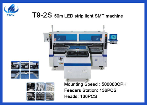 Máy đắp chip đường sắt kép Máy chọn và đặt SMT cho việc sản xuất dải LED 100m