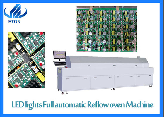 ET-R8 SMT Reflow Oven 4600*1200*1490mm Kích thước 40kw Tổng công suất 8 vùng