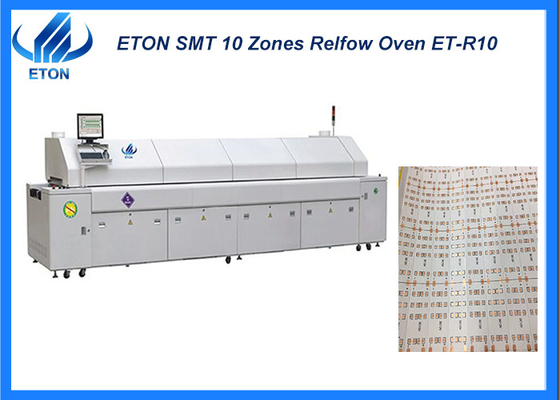Hệ thống làm mát không khí tự nhiên sưởi ấm 10 khu vực SMT máy bếp reflow