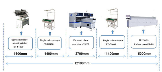Máy gắn SMT cho đèn tuýp LED 180000CPH có bản quyền phần mềm