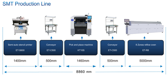 Máy SMT kích thước PCB tối đa 500 * 470mm với trạm trung chuyển 52 chiếc