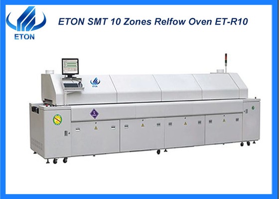 Hệ thống làm mát không khí tự nhiên sưởi ấm 10 khu vực SMT máy bếp reflow
