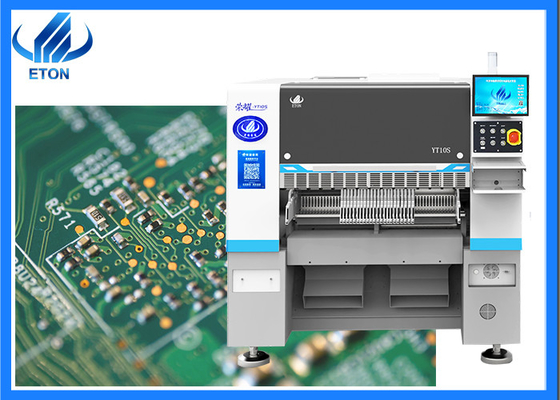 SMT chọn và đặt máy 10 đầu 48000cph trong dòng sản xuất lắp ráp đèn LED