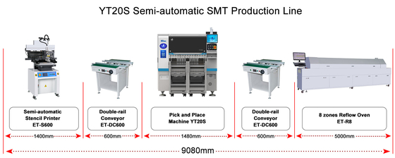 R & D phần mềm Electrical Board Assembly 104 Feeder SMT Pick And Place Machine