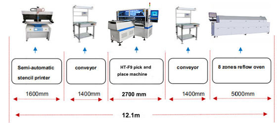 1200mm*330mm PCB SMT Pick And Place Machine cho ánh sáng dải 0,5M 1M