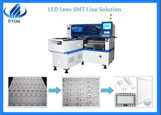 45000CPH 12 đầu 28 Feeders Led bóng đèn SMT Làm máy chiếu sáng dây chuyền sản xuất